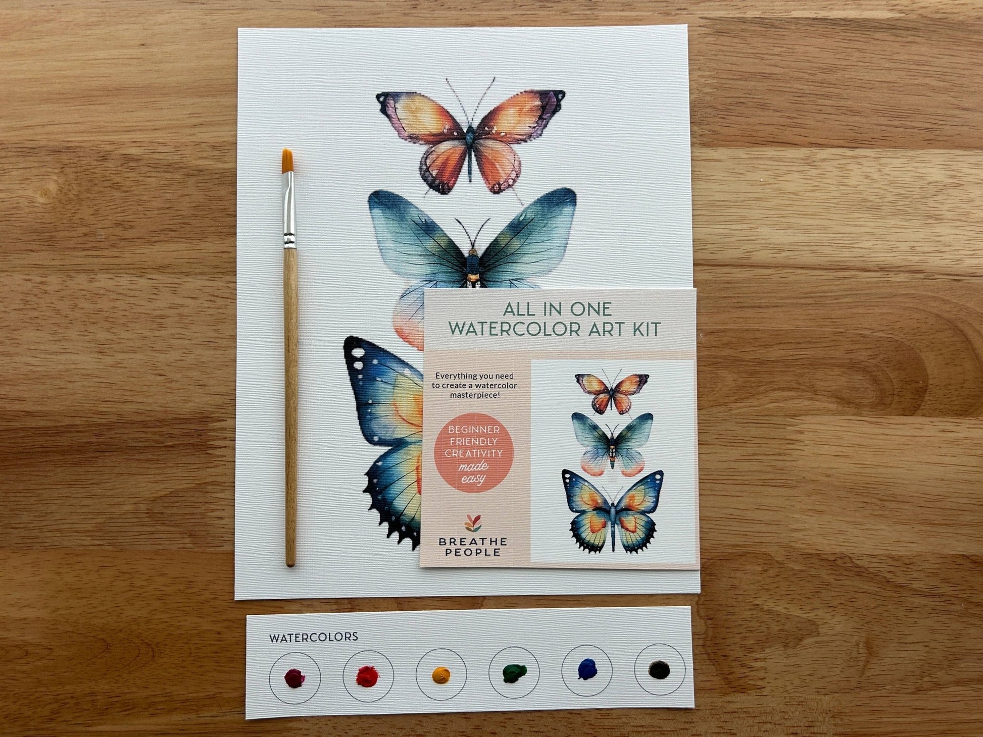 All - In - One Beginner Watercolor Kit - Butterflies - vibeboxshop