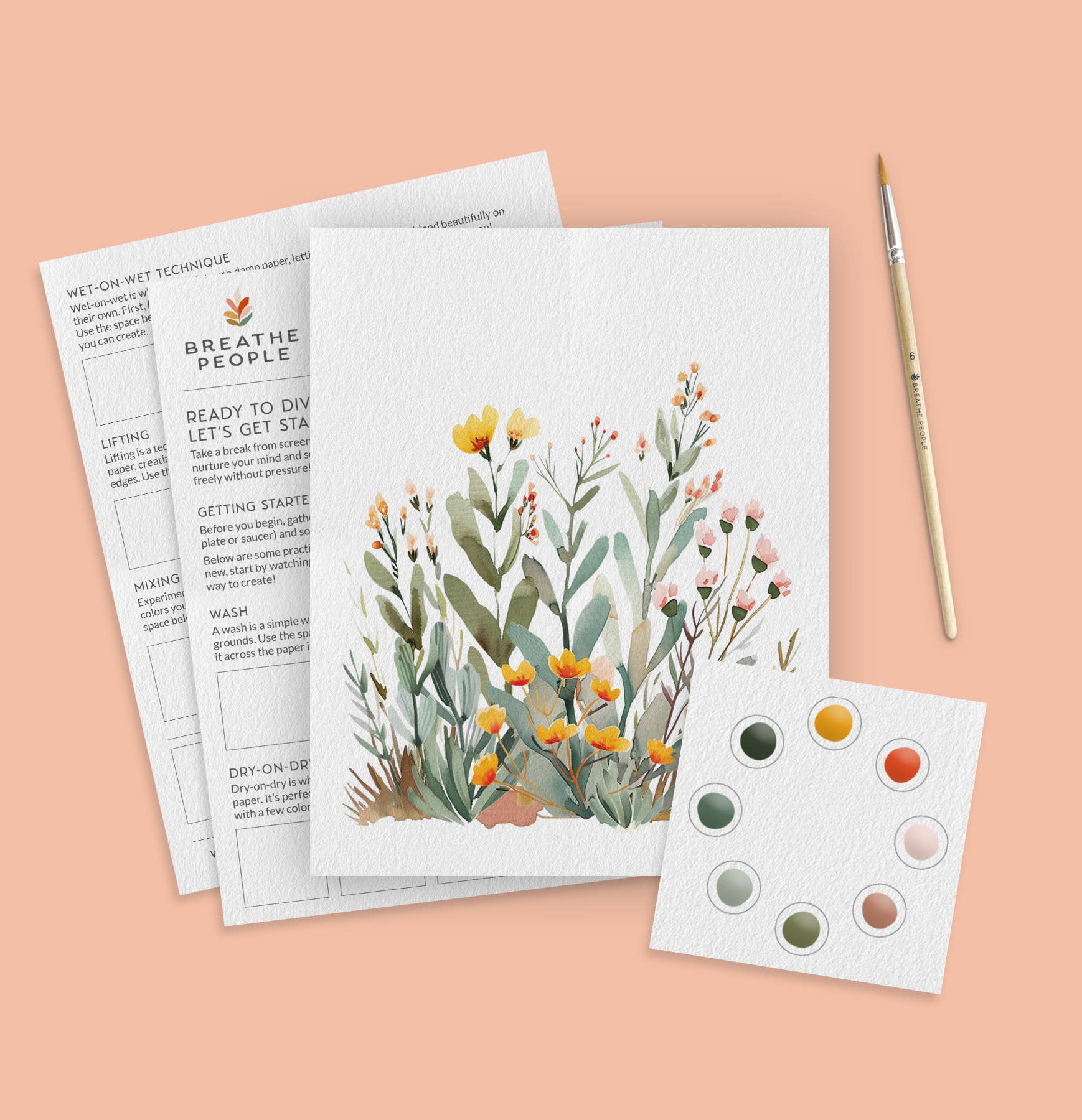 All - In - One Watercolor Kit - Desert Bloom - vibeboxshop