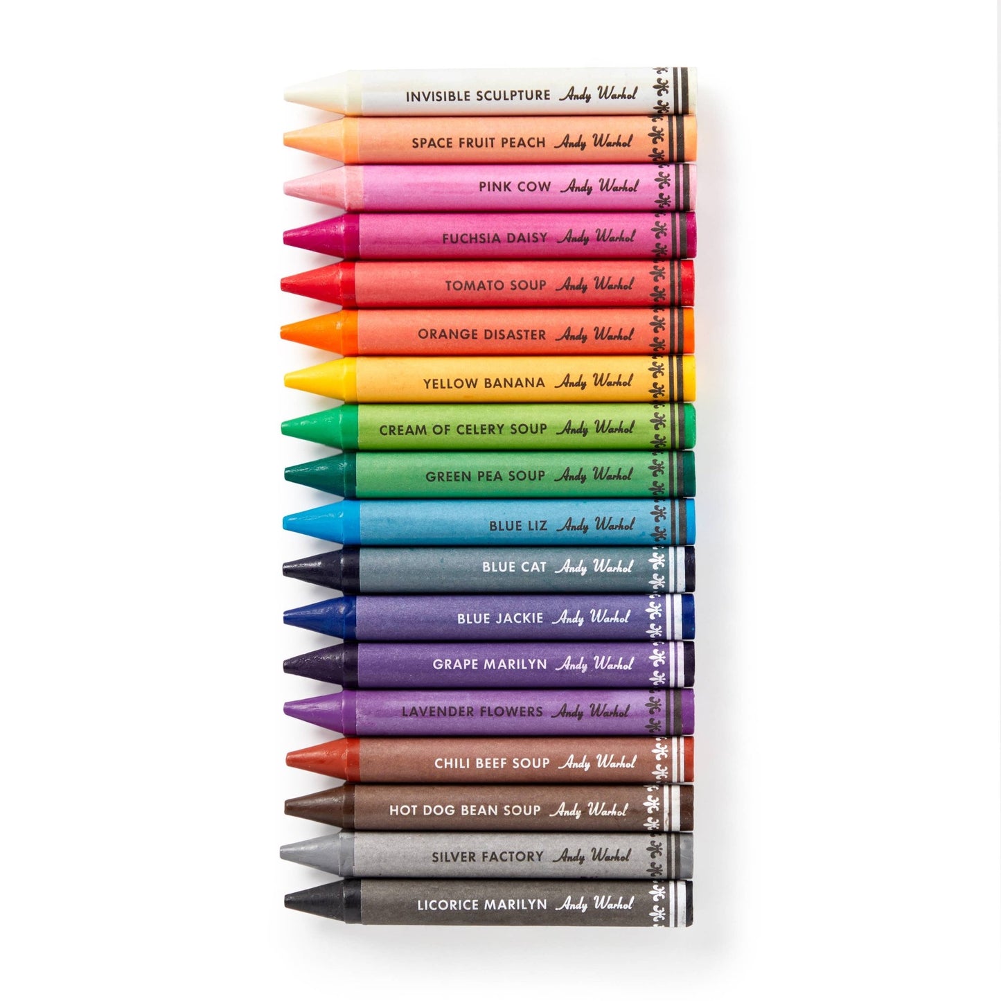 Andy Warhol Soup Can Crayons + Sharpener - vibeboxshop