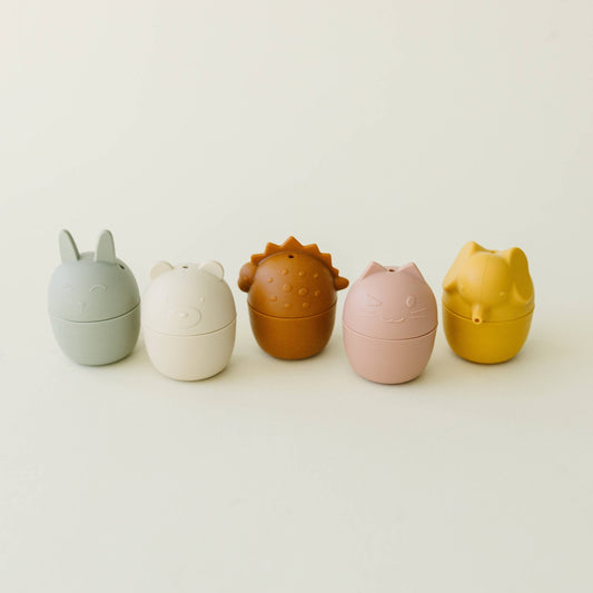 Animal Mold Free Silicone Bath Toy Set  - vibeboxshop