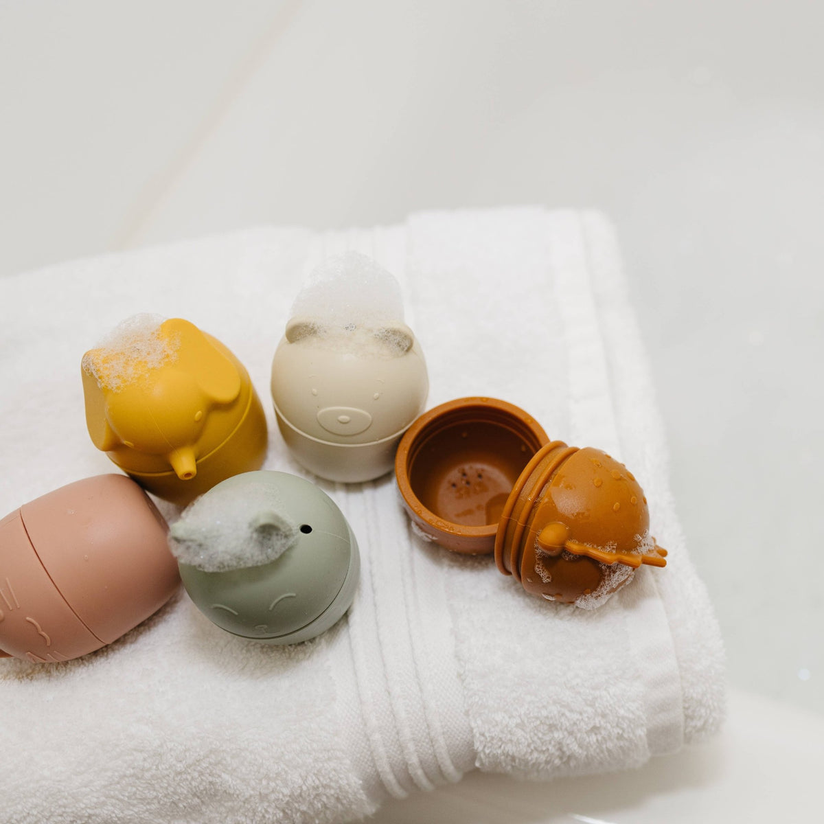 Animal Mold Free Silicone Bath Toy Set  - vibeboxshop