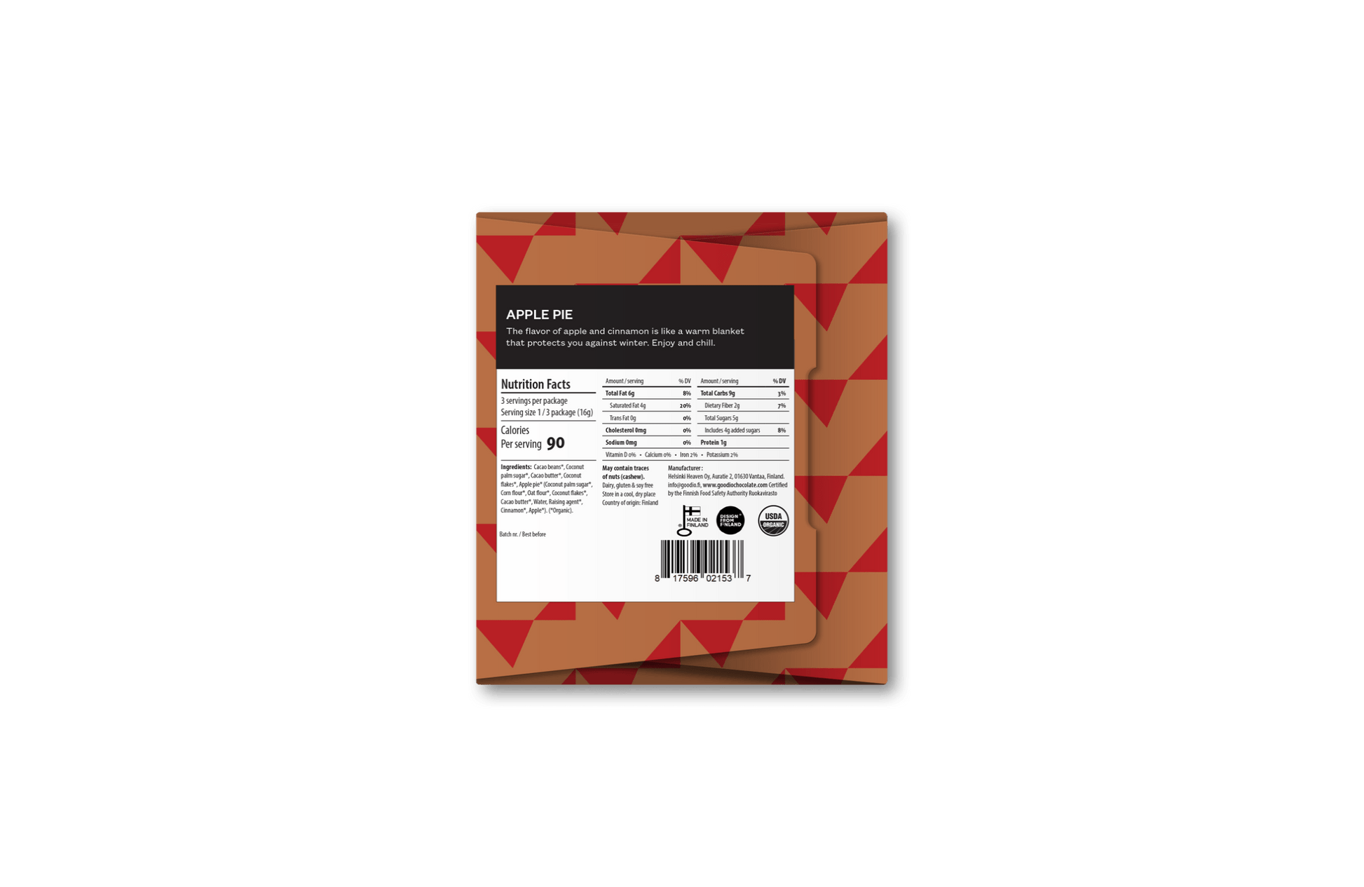 Apple Pie Chocolate 49% - vibeboxshop