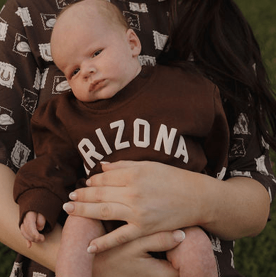 Arizona | Baby Sweatshirt Romper - vibeboxshop