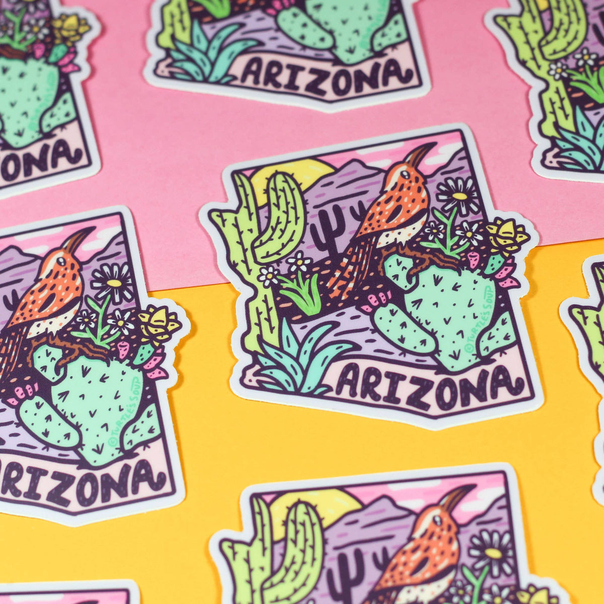 Arizona State Bird Cactus Wren Wildlife Vinyl Sticker - vibeboxshop