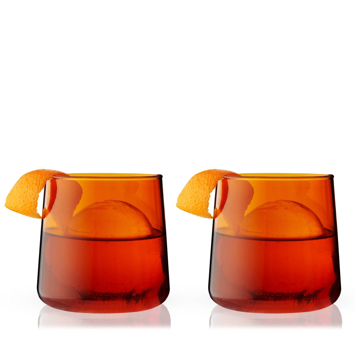 Aurora Cocktail Tumblers Amber Set of 2 - vibeboxshop