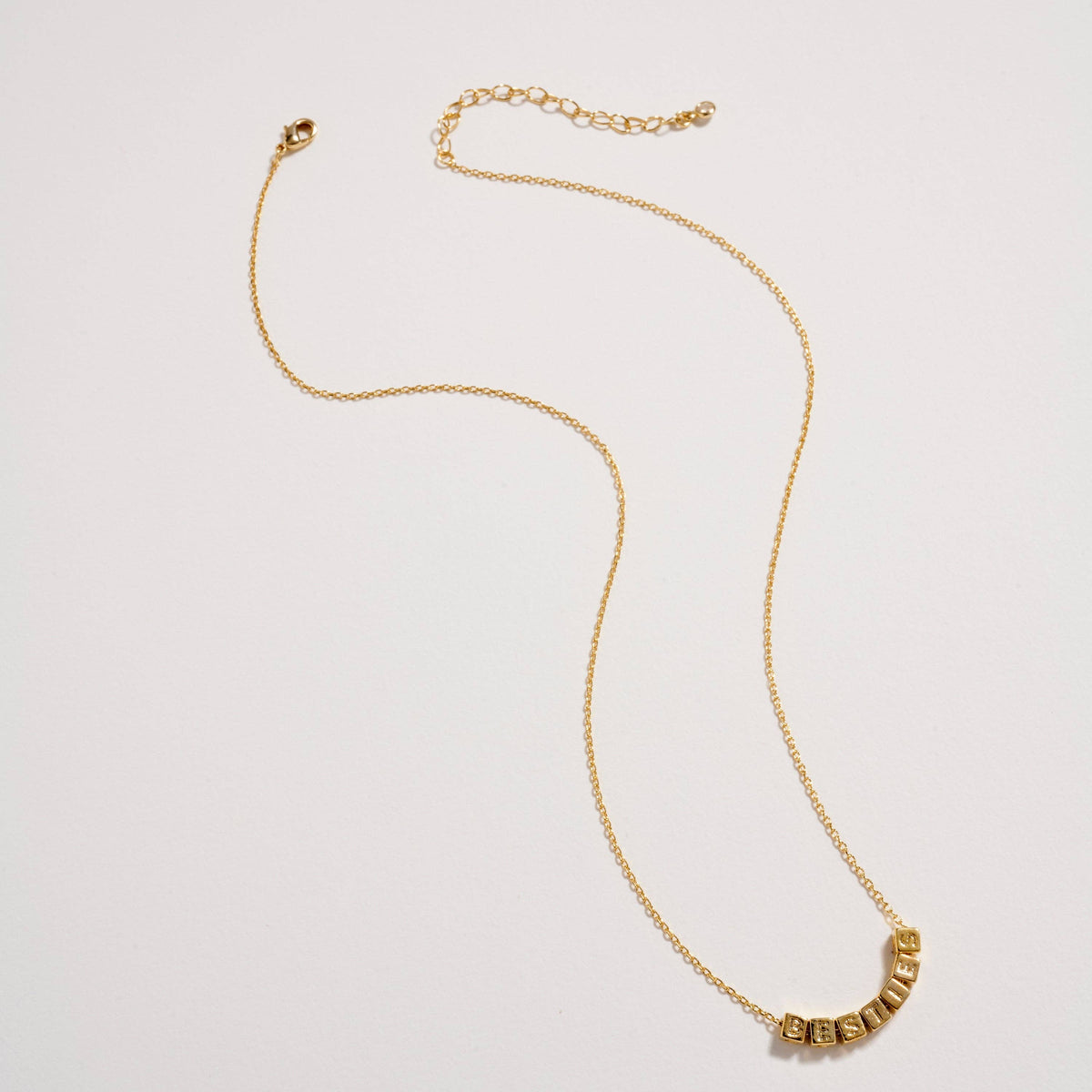'Besties' Letter Bead Pendant Necklace