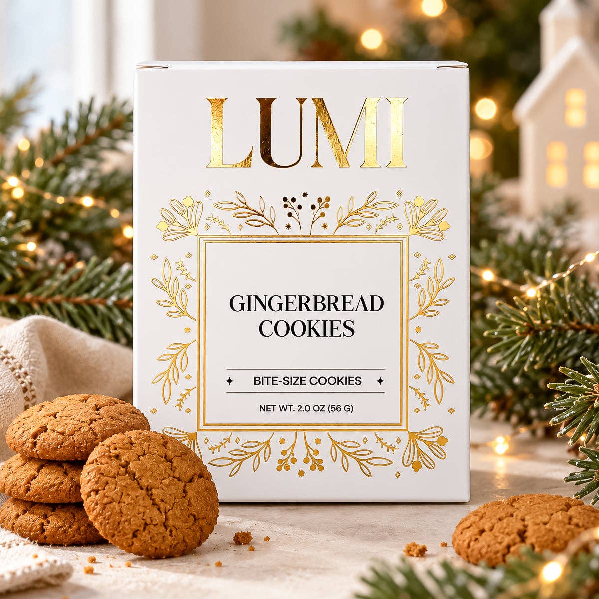 Holiday Gingerbread Bite-Size Cookies |  2 oz