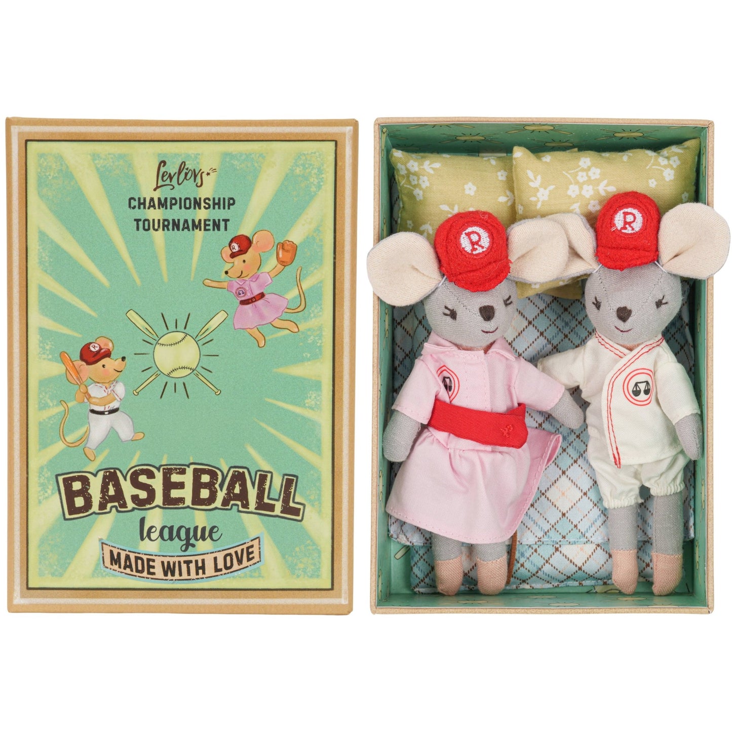 Baseball Mice Plush Toy Set - vibeboxshop