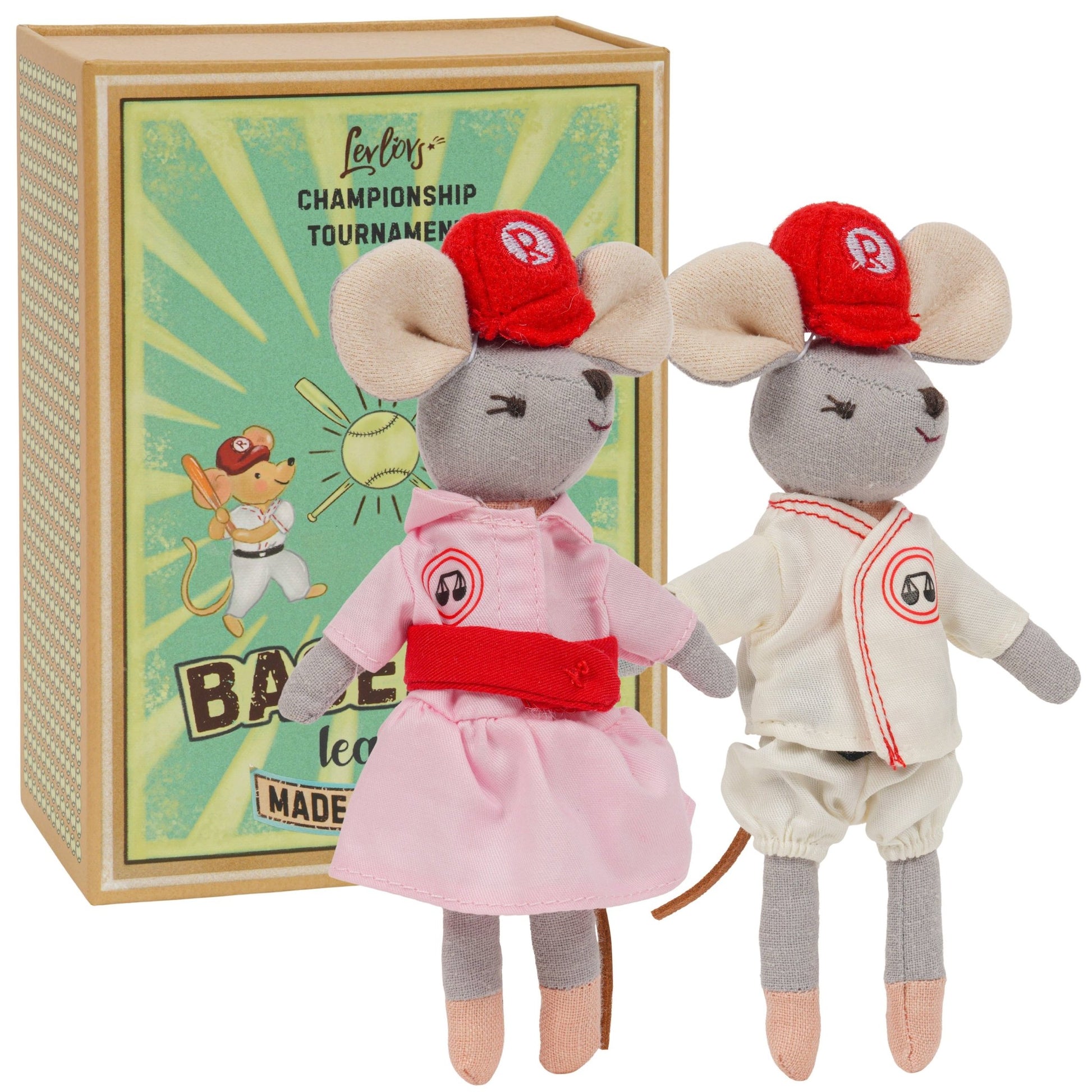 Baseball Mice Plush Toy Set - vibeboxshop