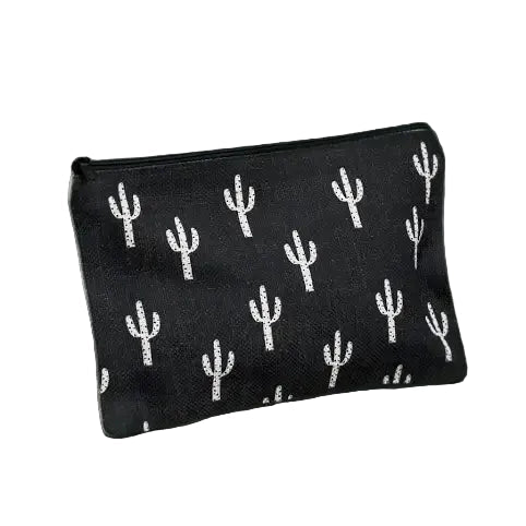 Black Saguaro Makeup Bag - vibeboxshop