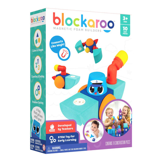 Blockaroo Tug Boat Magnetic Foam Blocks - Ages 3+ - vibeboxshop
