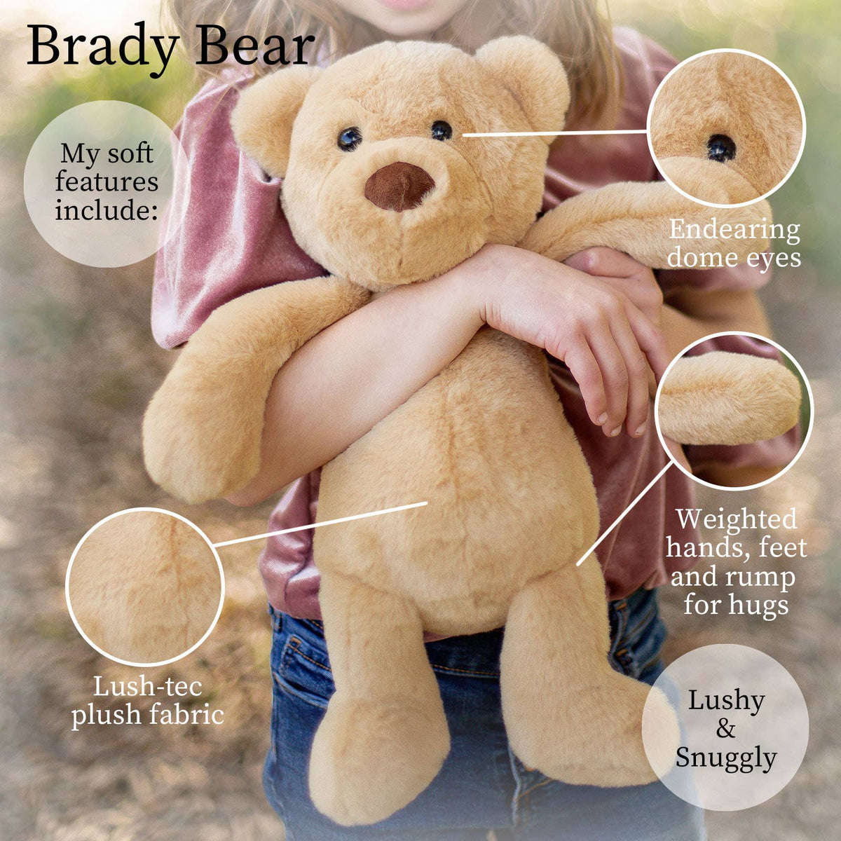 Brady Tan Bear Plush Toy - vibeboxshop