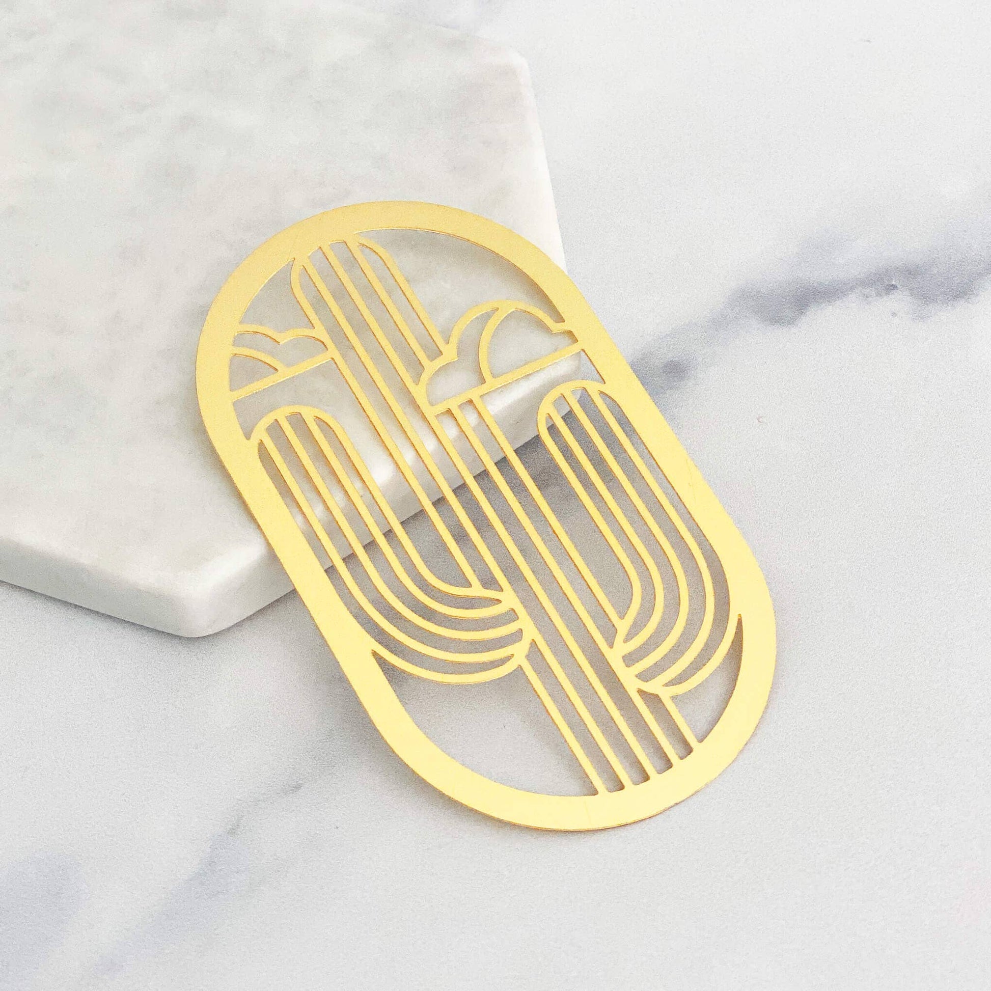 Brass Saguaro Cactus Bookmark - vibeboxshop