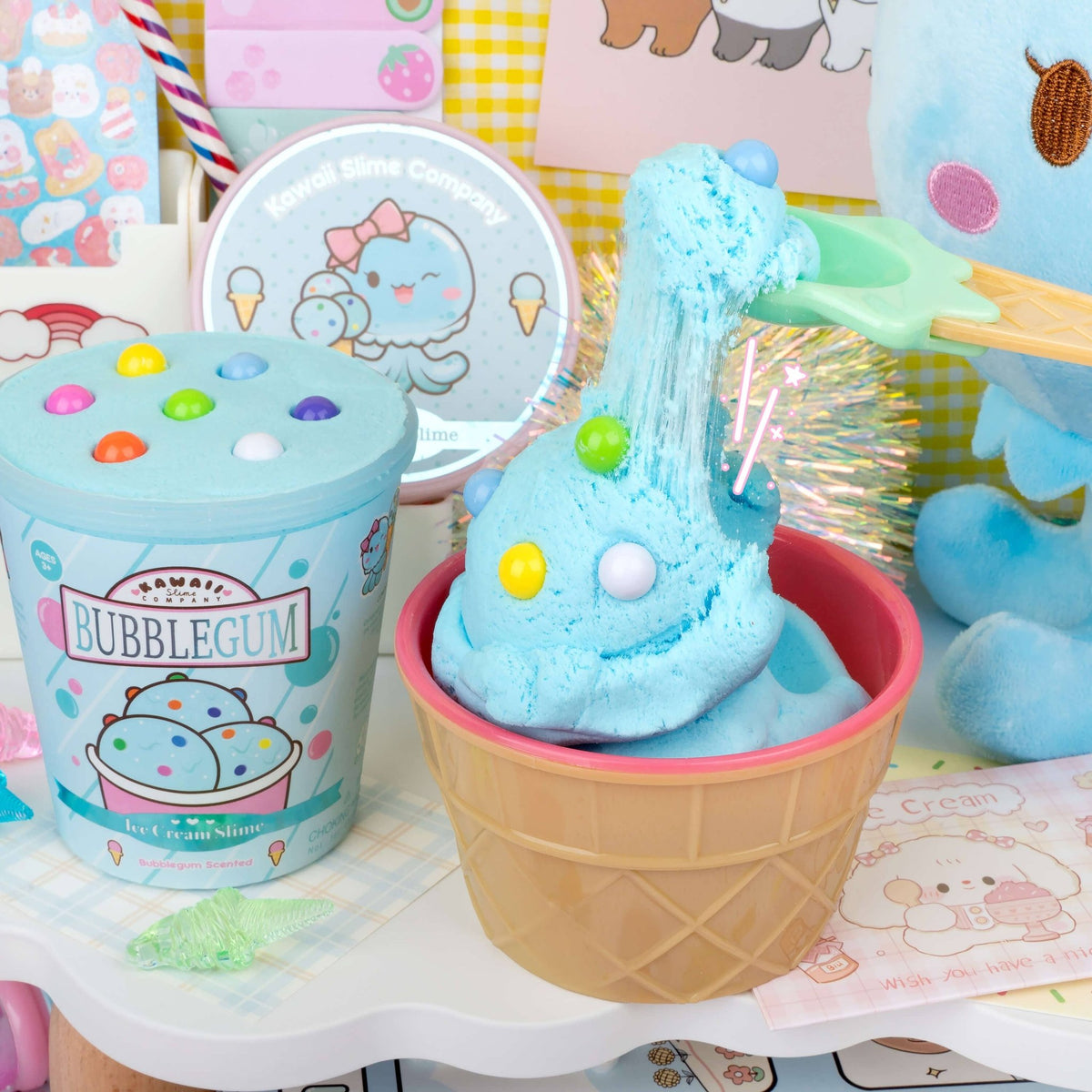 Bubblegum Scented Ice Cream Pint Slime - vibeboxshop