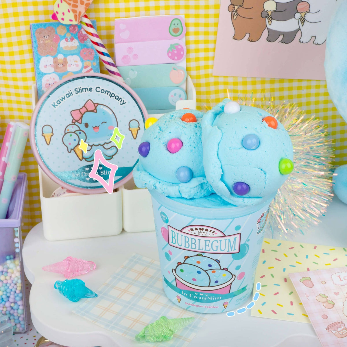 Bubblegum Scented Ice Cream Pint Slime - vibeboxshop
