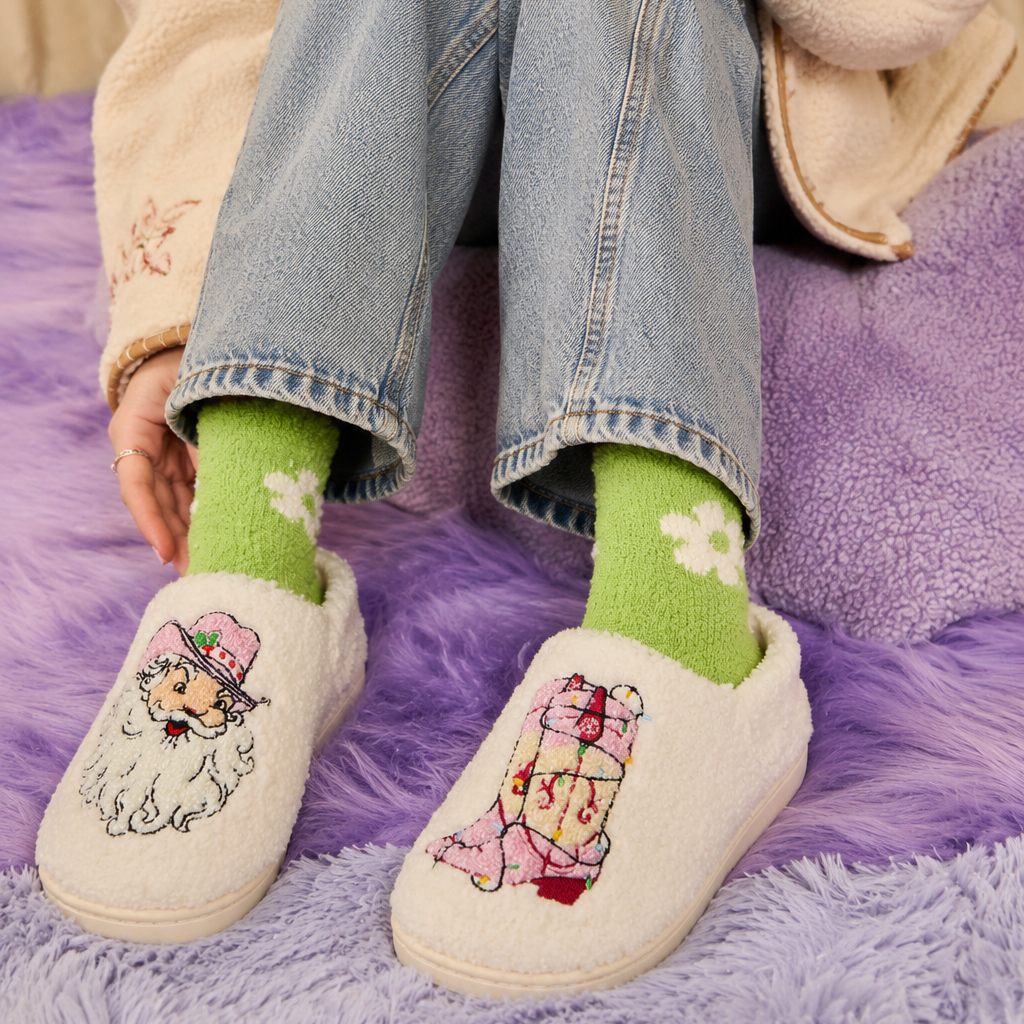 Cowboy Santa Slippers