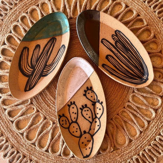 Cacti Oval Trinket Dishes - vibeboxshop