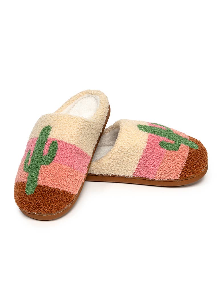 Cactus Desert Slippers - vibeboxshop