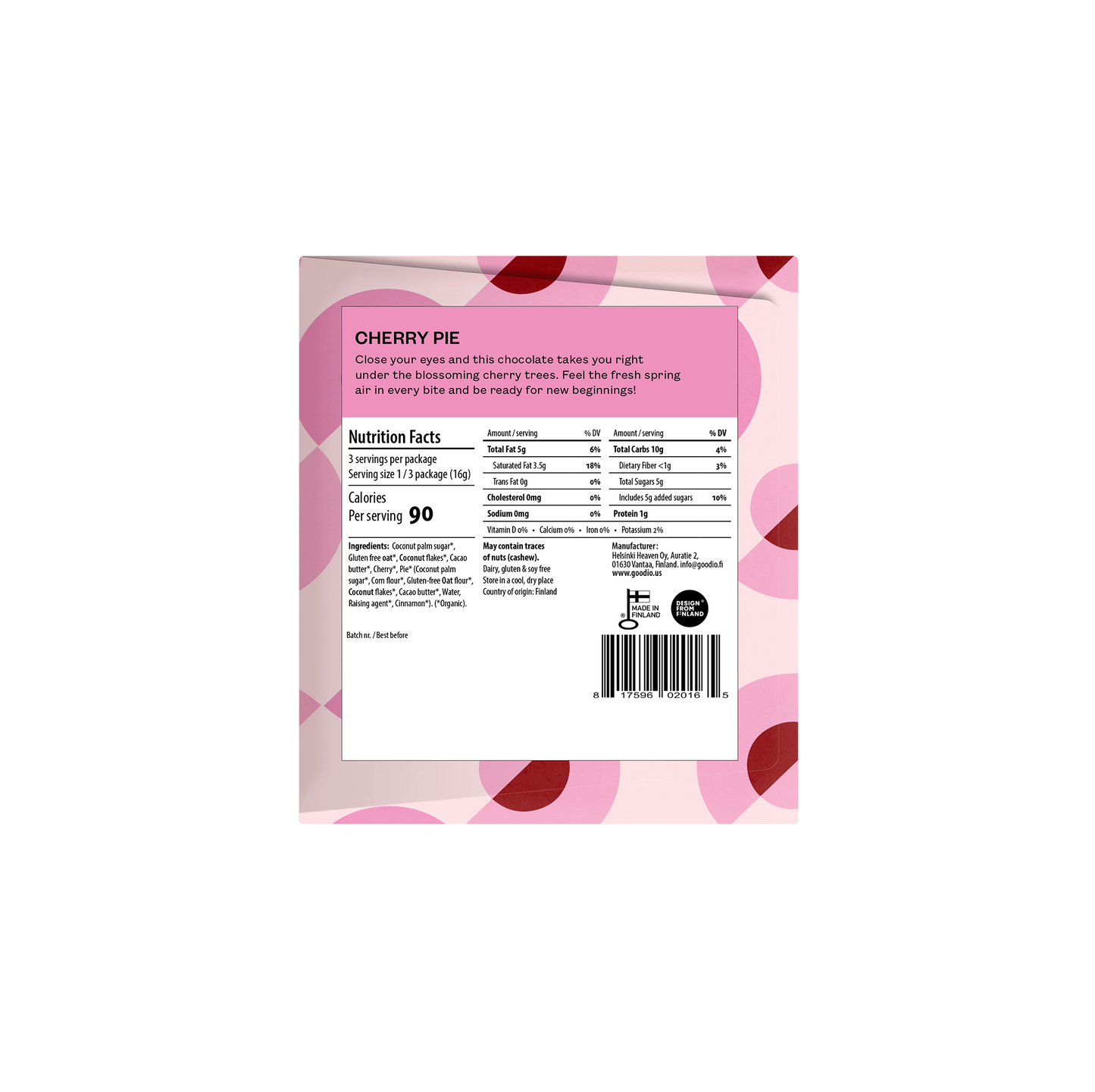 Cherry Pie Organic White Chocolate - vibeboxshop