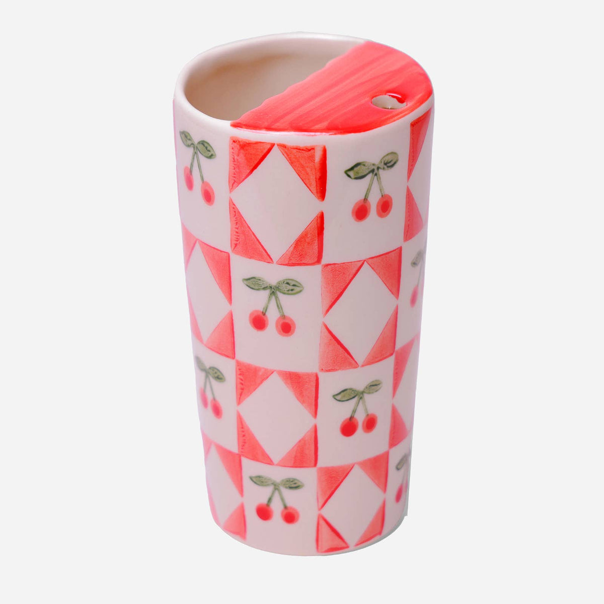 Cherry Travel Ceramic Tumbler - vibeboxshop