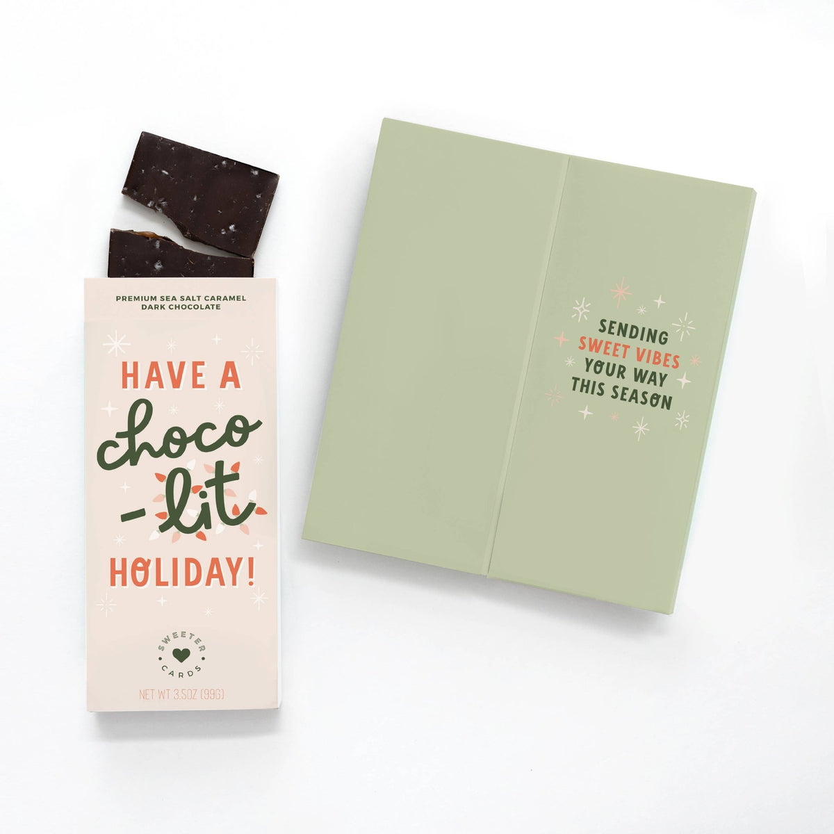 CHOCO-LIT Holiday Greeting Card & Chocolate Bar - vibeboxshop