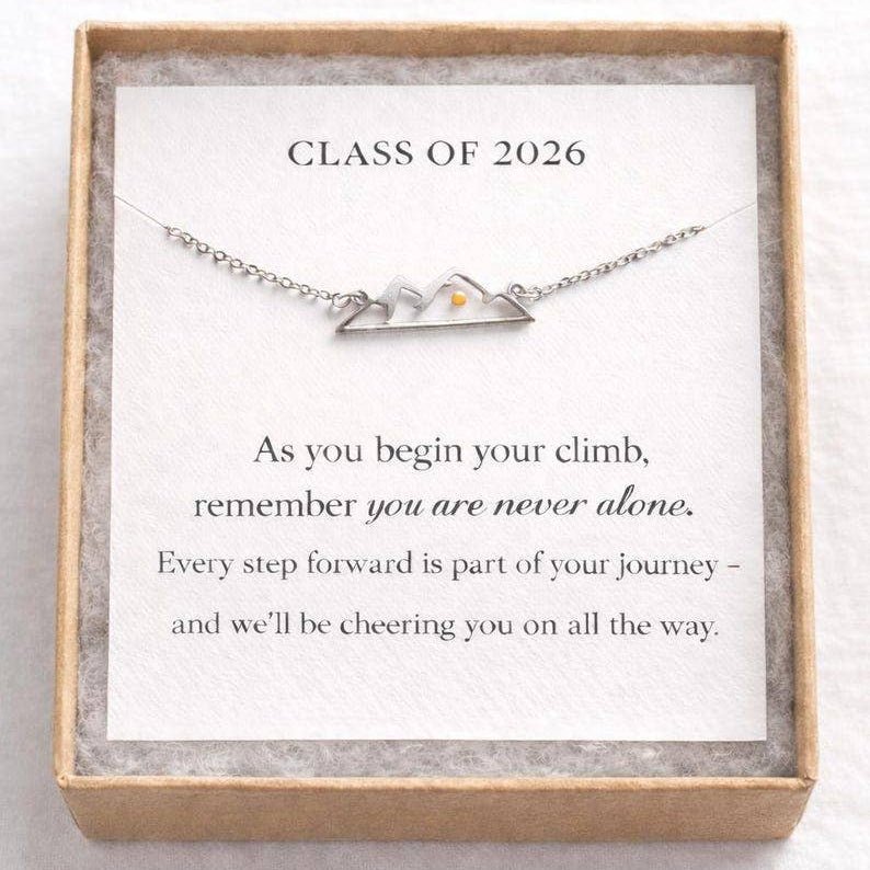 Class of 2026 Mountain Mustard Seed Necklace - vibeboxshop