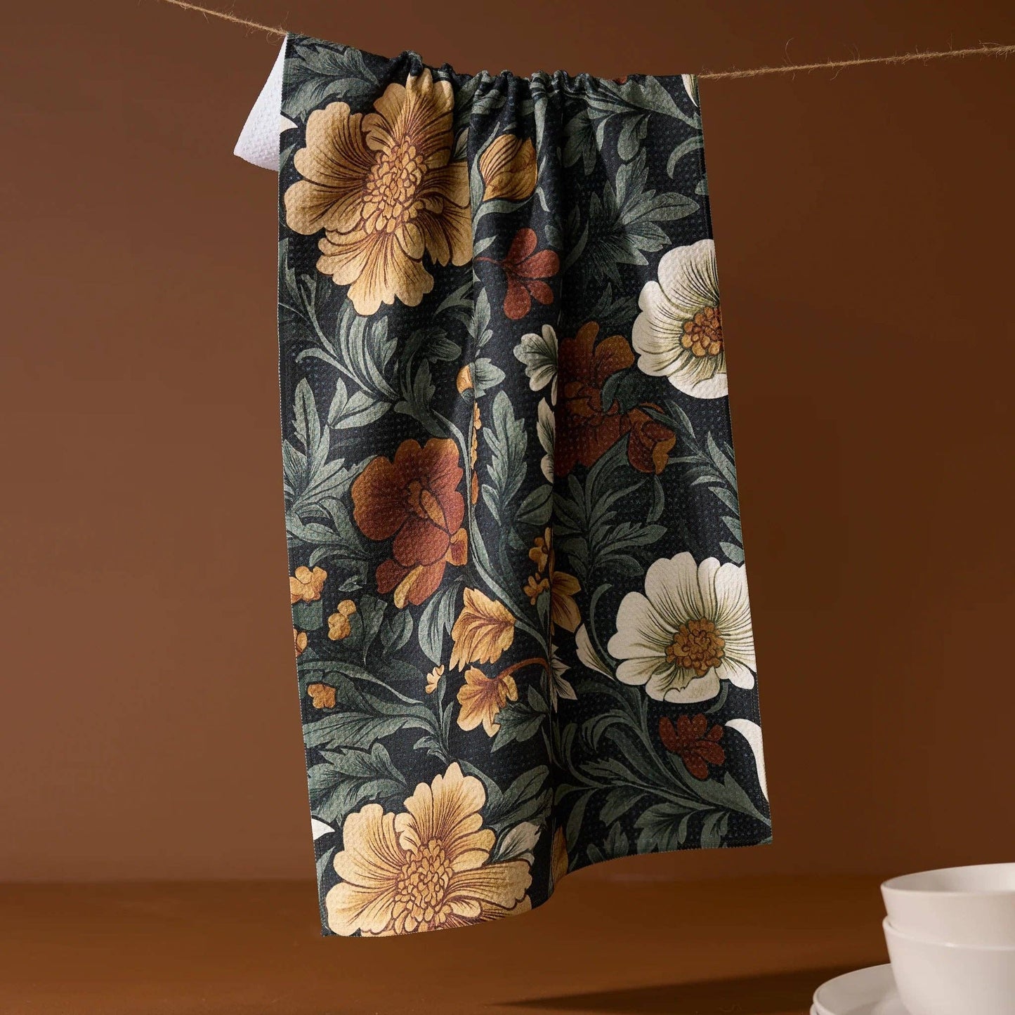 Classic Floral Tea Towel - vibeboxshop