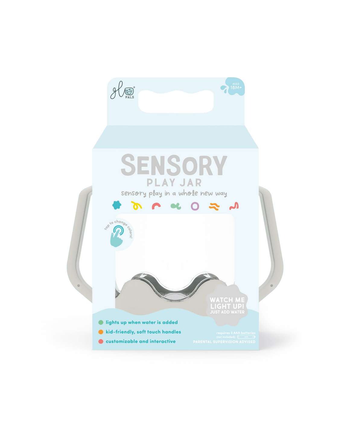 Cloud Grey Sensory Play Jar - vibeboxshop