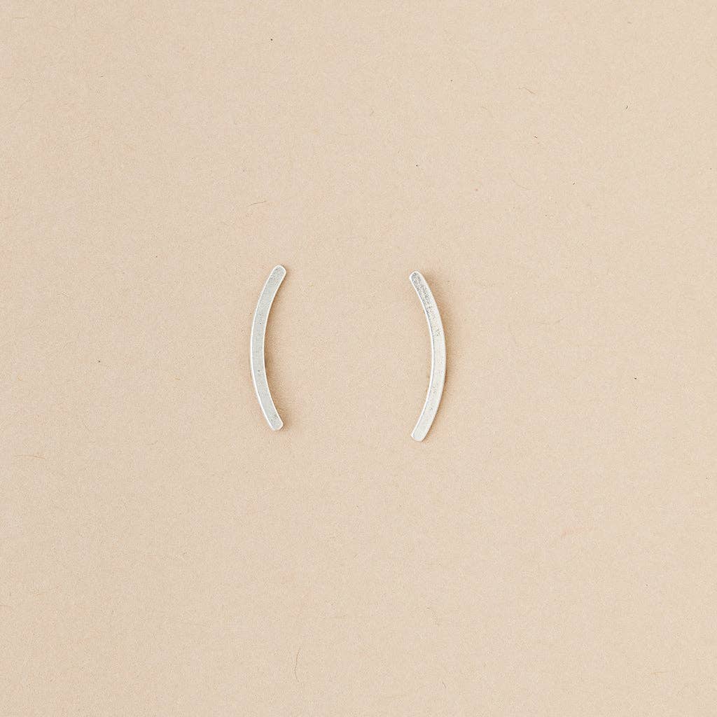 Comet Curve/Sterling Silver Earrings - vibeboxshop