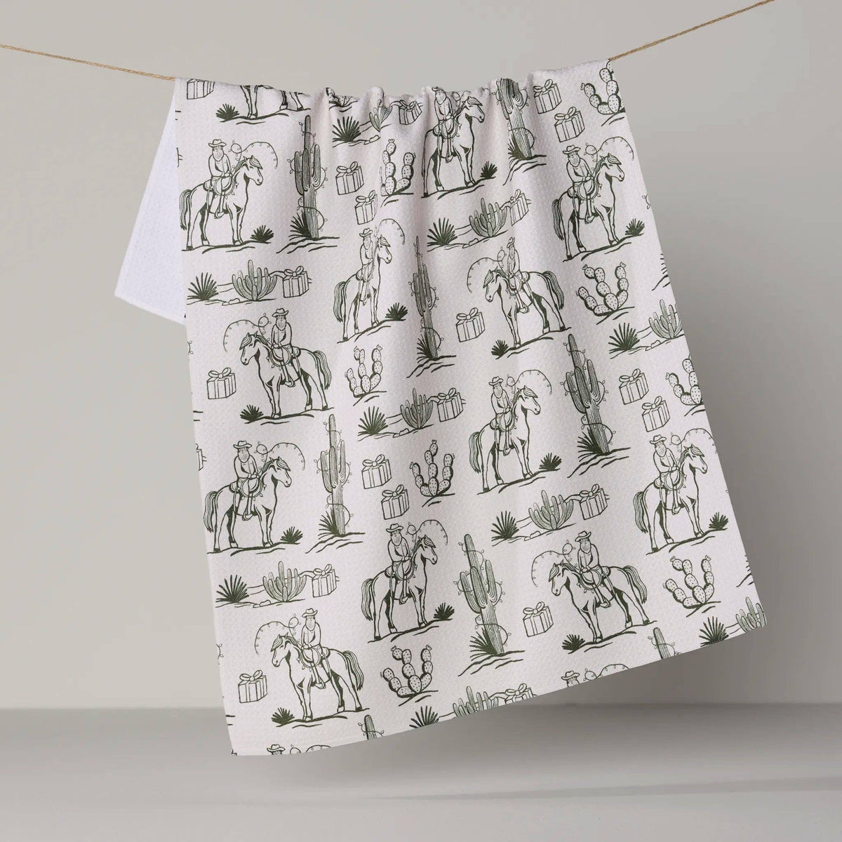 Cowboy Claus Tea Towel - vibeboxshop