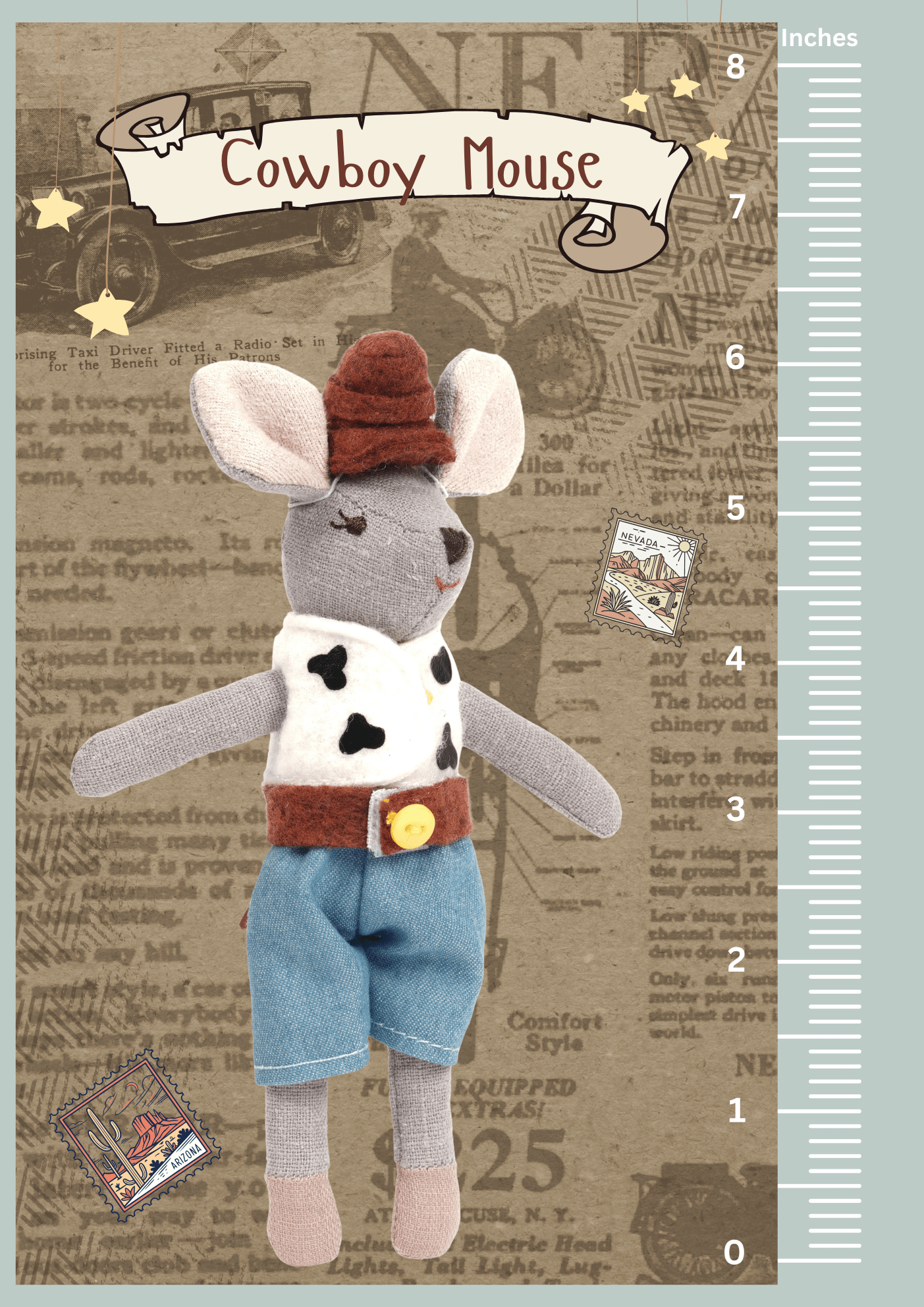 Cowboy Mouse  - vibeboxshop