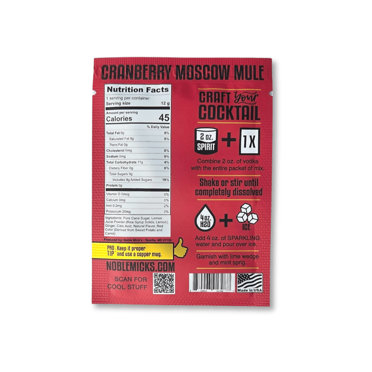 Cranberry Moscow Mule Single Serve Craft Cocktail - vibeboxshop