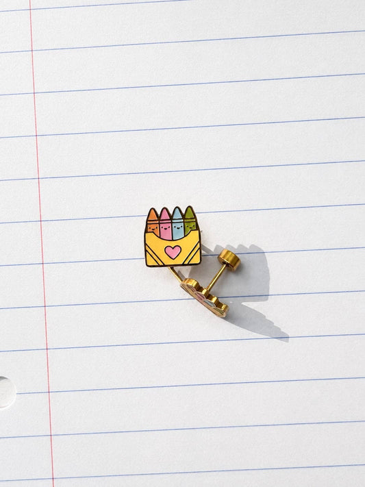 Crayon Stud Earrings - vibeboxshop