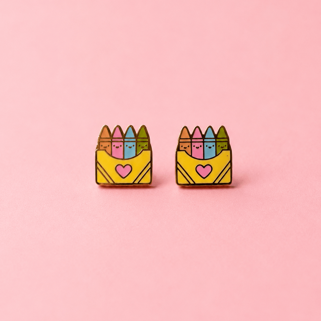 Crayon Stud Earrings - vibeboxshop