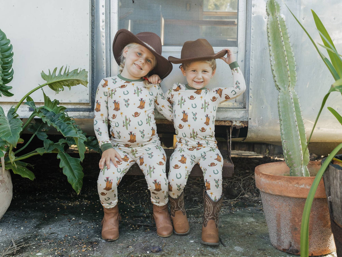 Cowboy Christmas Two-Piece Bamboo PJ Set
