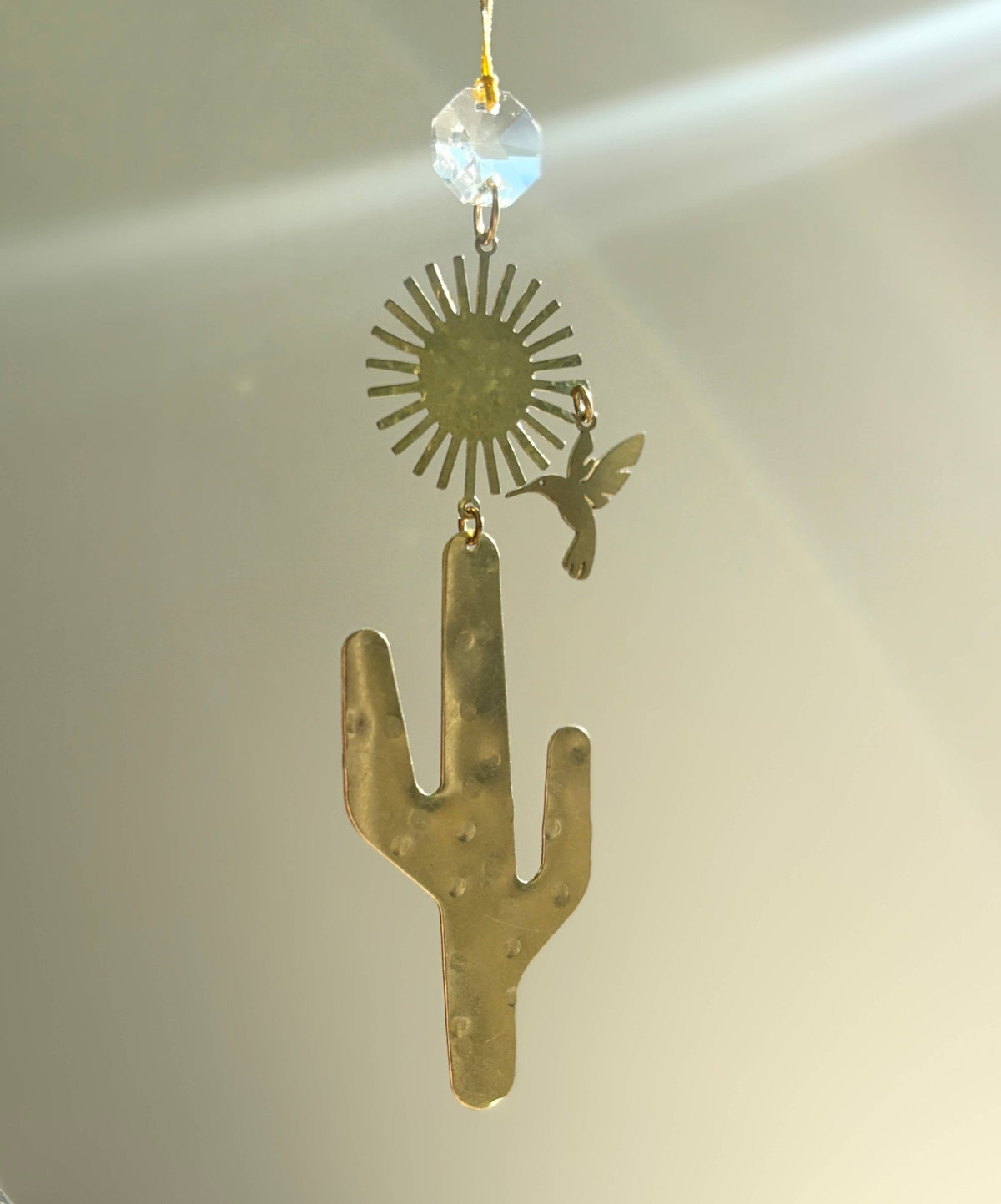 Desert Hummingbird Cactus Suncatcher - vibeboxshop