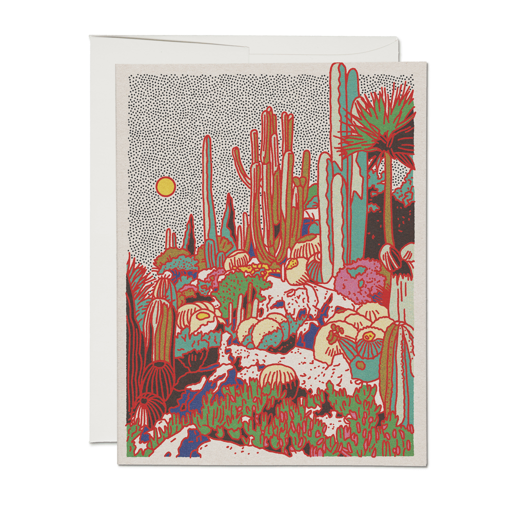 Desert Sunset Greeting Card - vibeboxshop