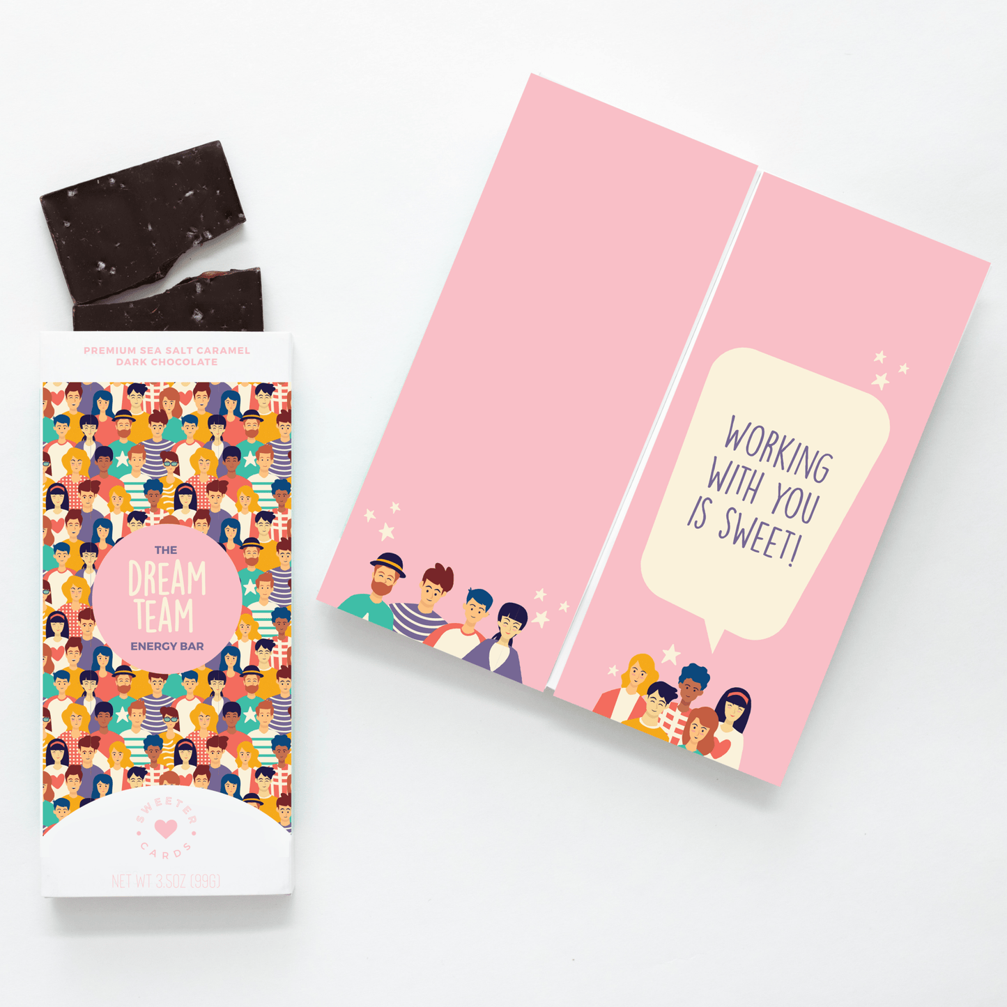 Dream Team Corporate Gift with Chocolate Bar Inside - vibeboxshop