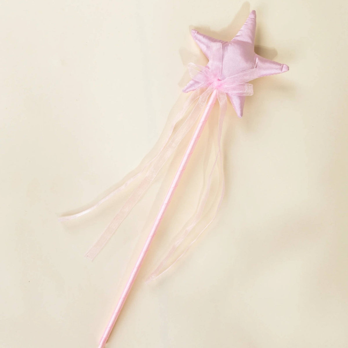 Dress-Up Pink Star Wand with Ribbon - vibeboxshop