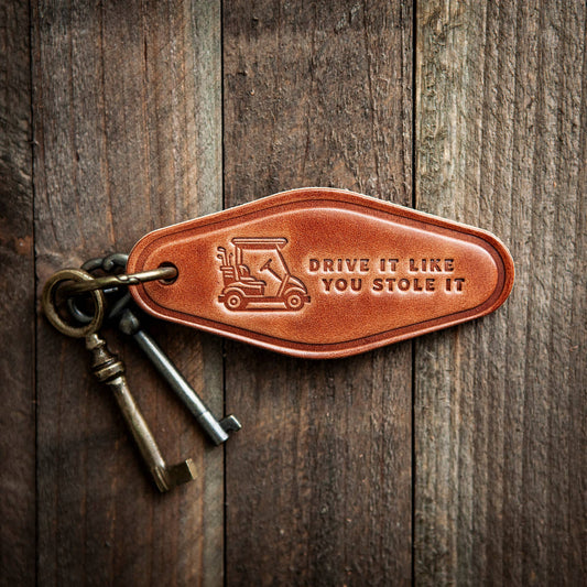 Drive It Golf Cart Leather Keychain | Motel Style - vibeboxshop