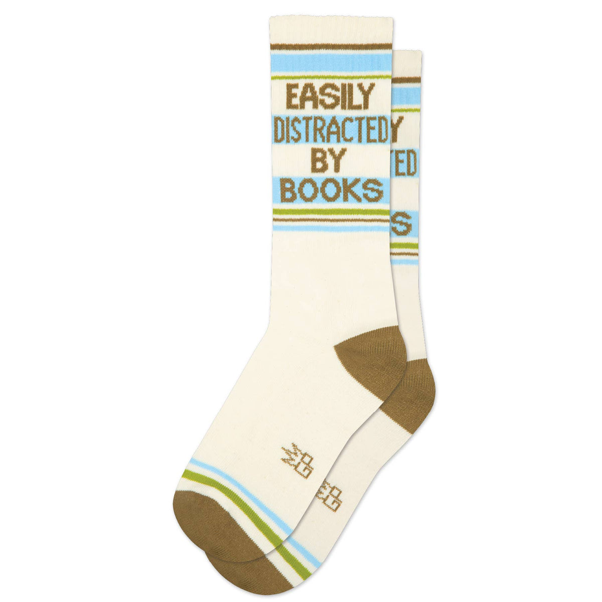 Easily Distracted By Books Gym Crew Socks - vibeboxshop