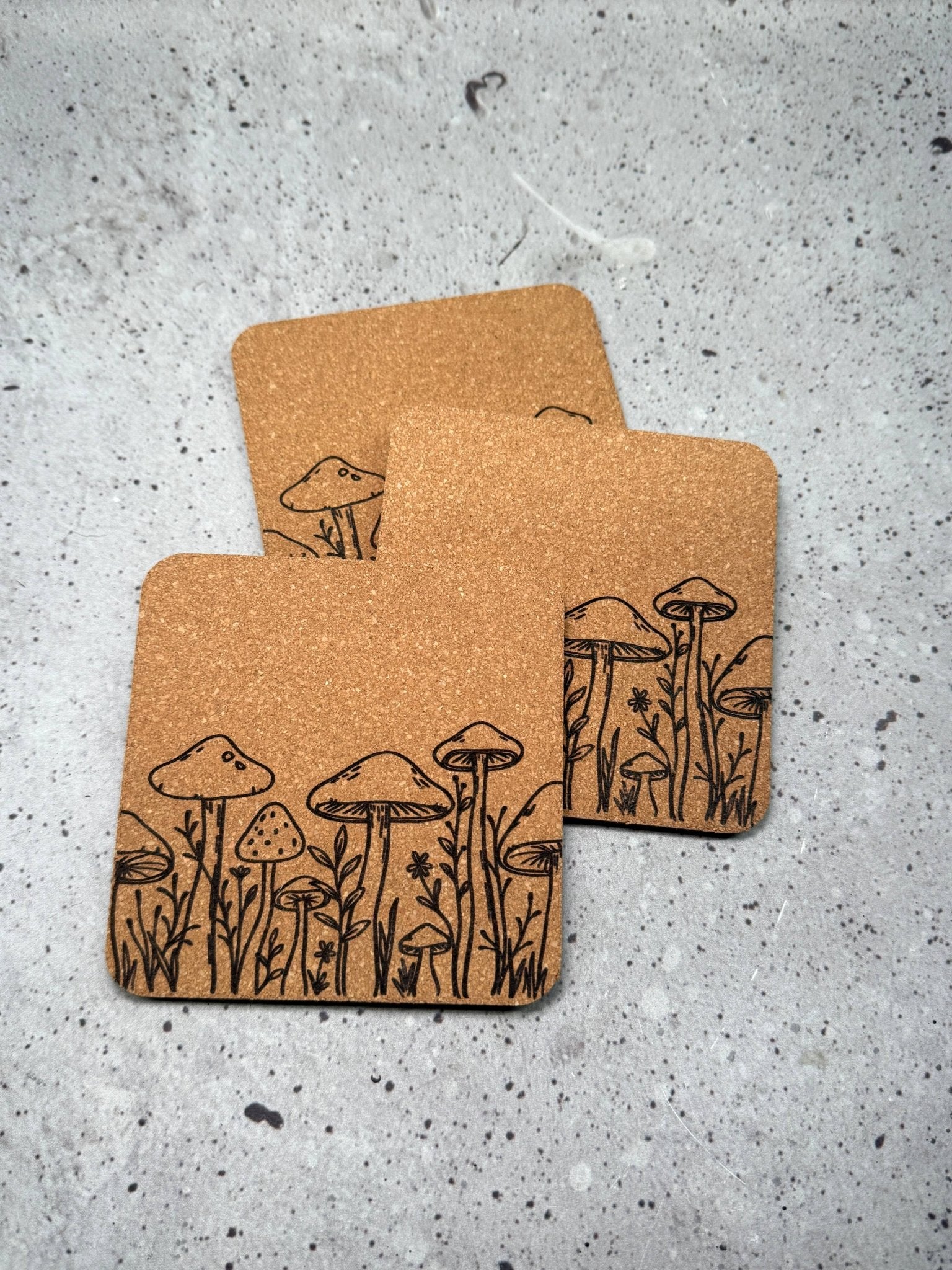 Engraved Cork Coasters Set of 4 - vibeboxshop