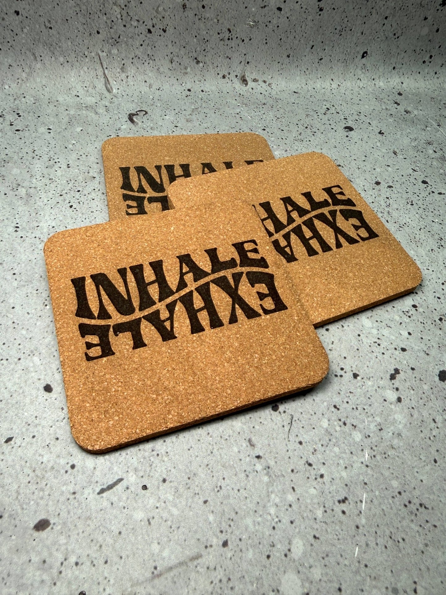 Engraved Cork Coasters Set of 4 - vibeboxshop
