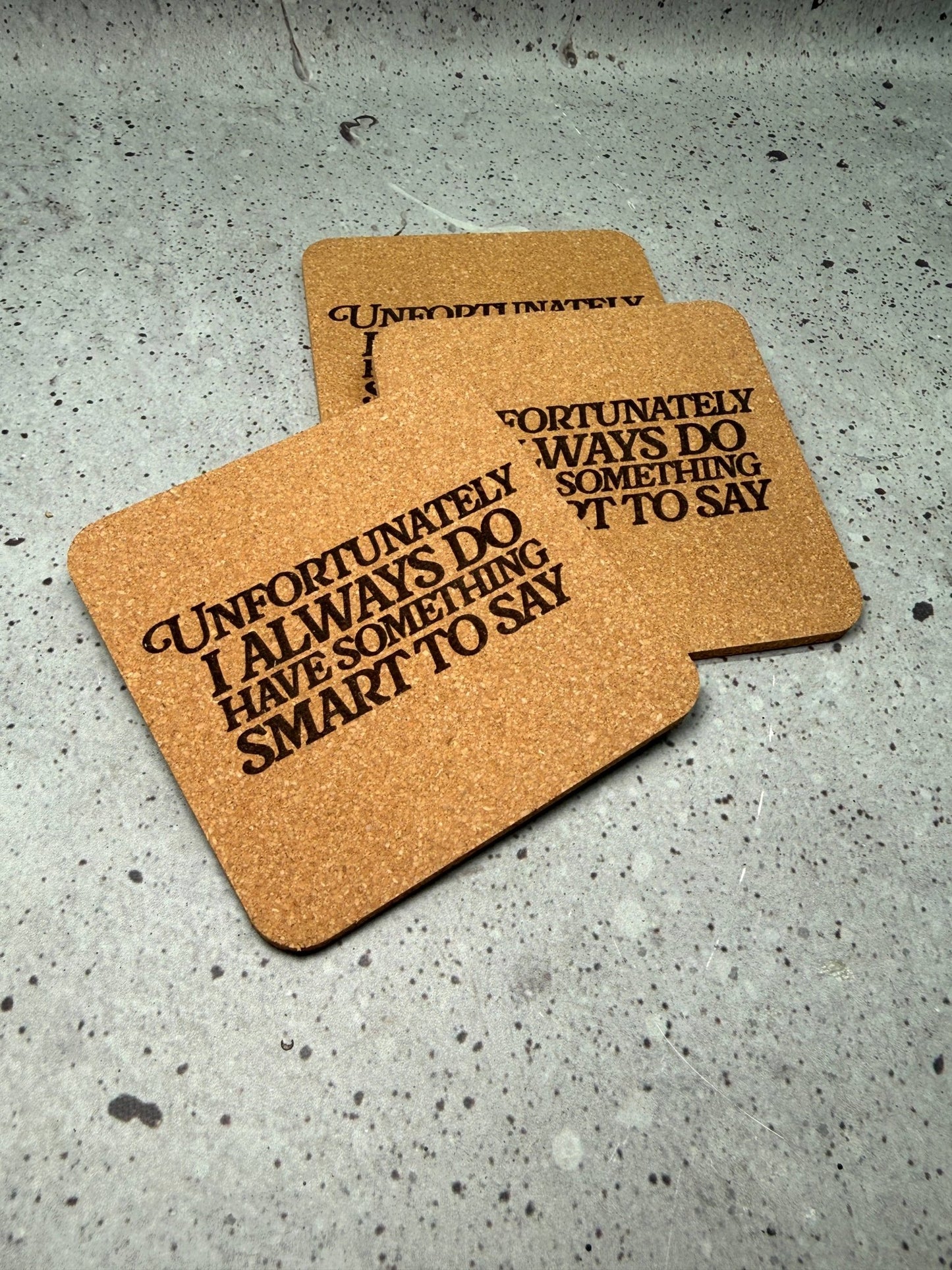 Engraved Cork Coasters Set of 4 - vibeboxshop