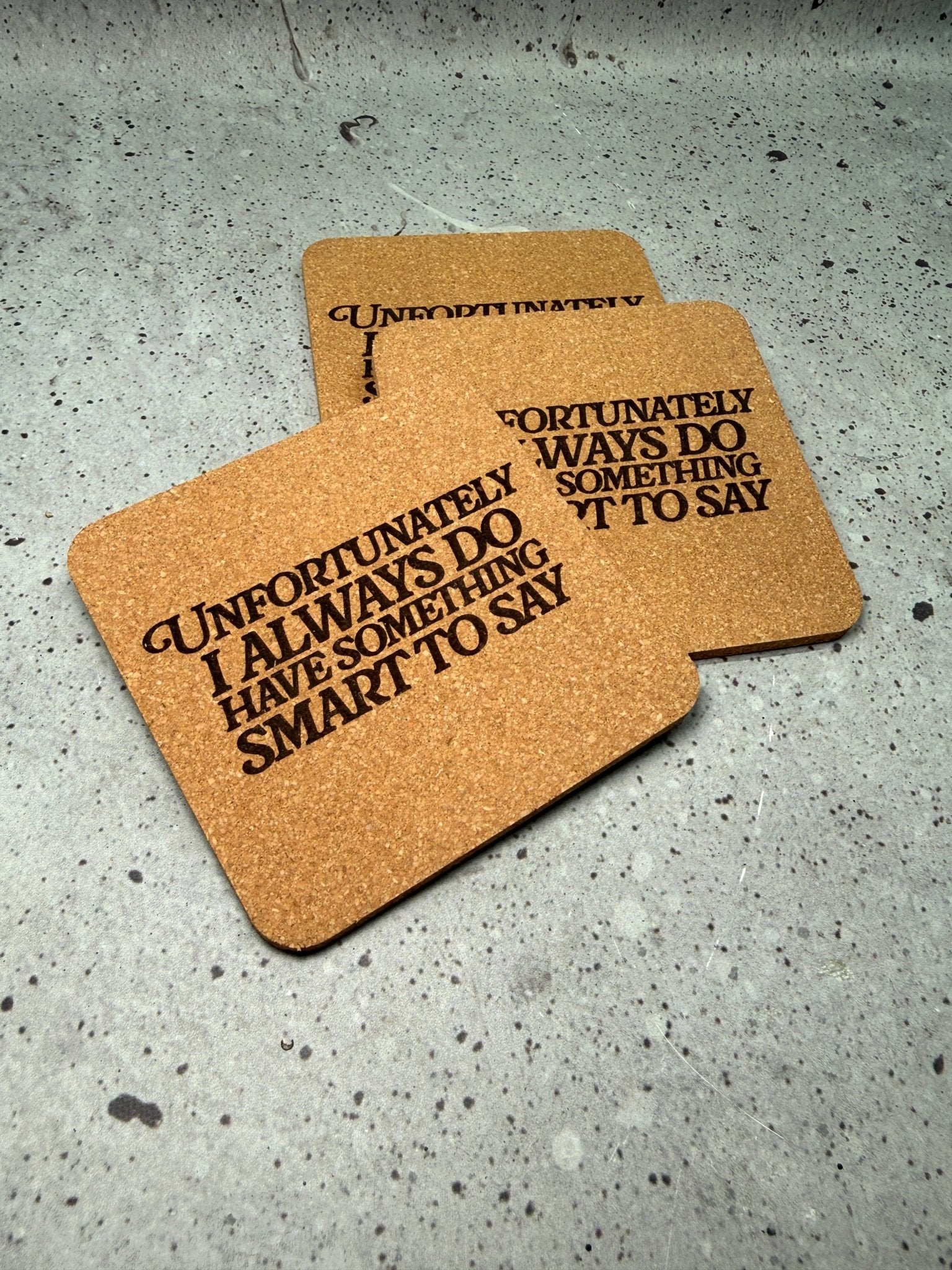 Engraved Cork Coasters Set of 4 - vibeboxshop