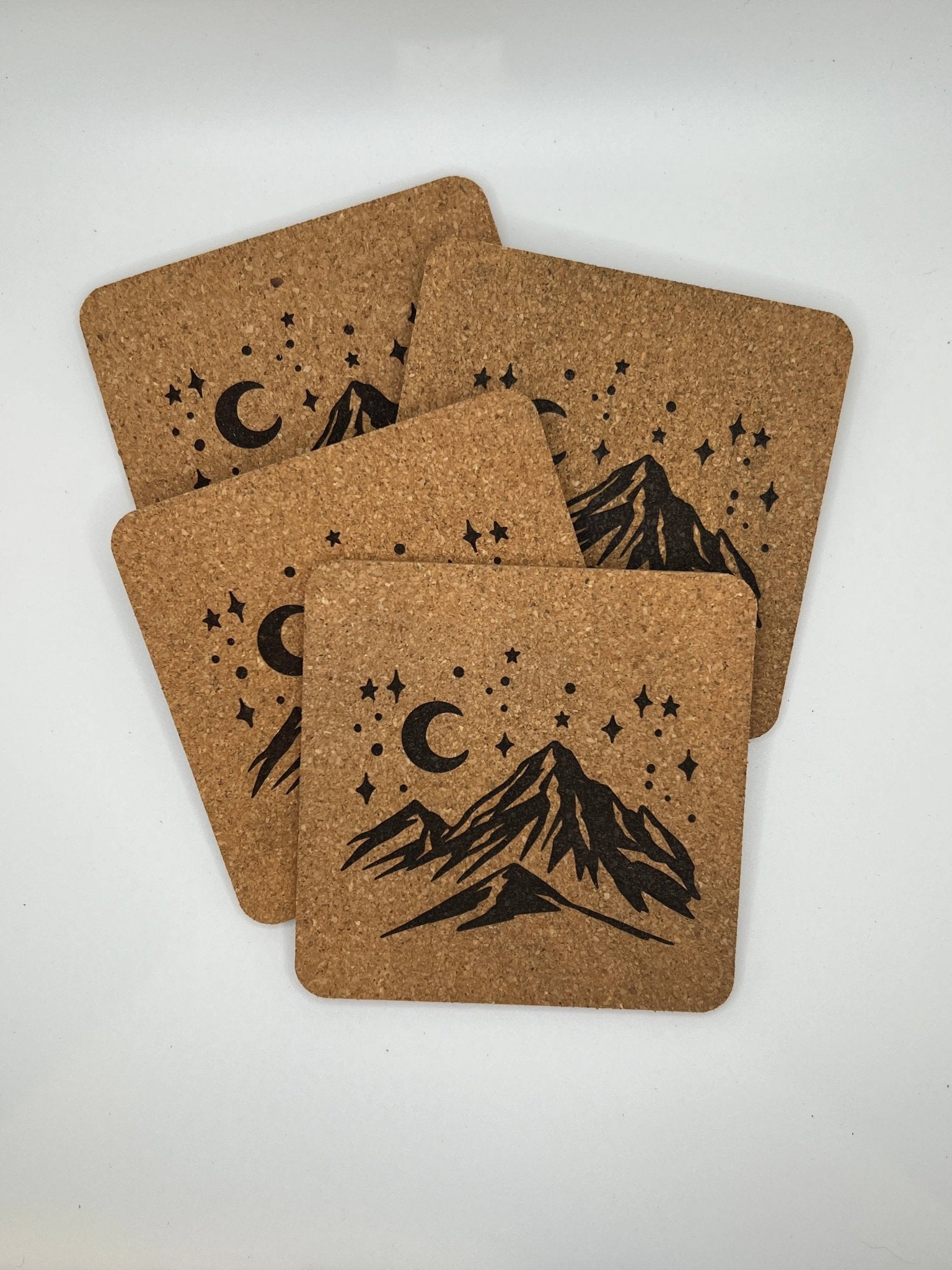Engraved Cork Coasters Set of 4 - vibeboxshop