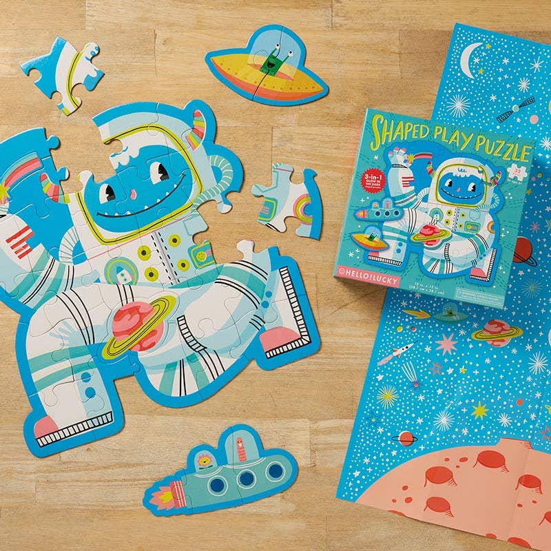 Glow in the Dark Yeti Shaped Puzzle