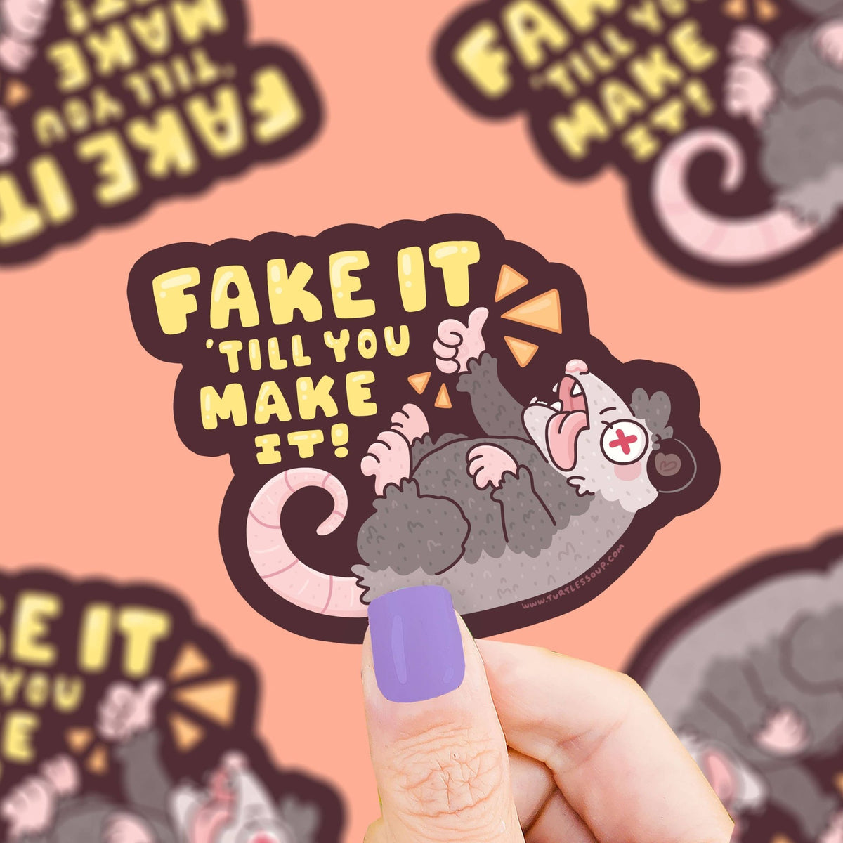 Fake It Til You Make It Sticker - vibeboxshop