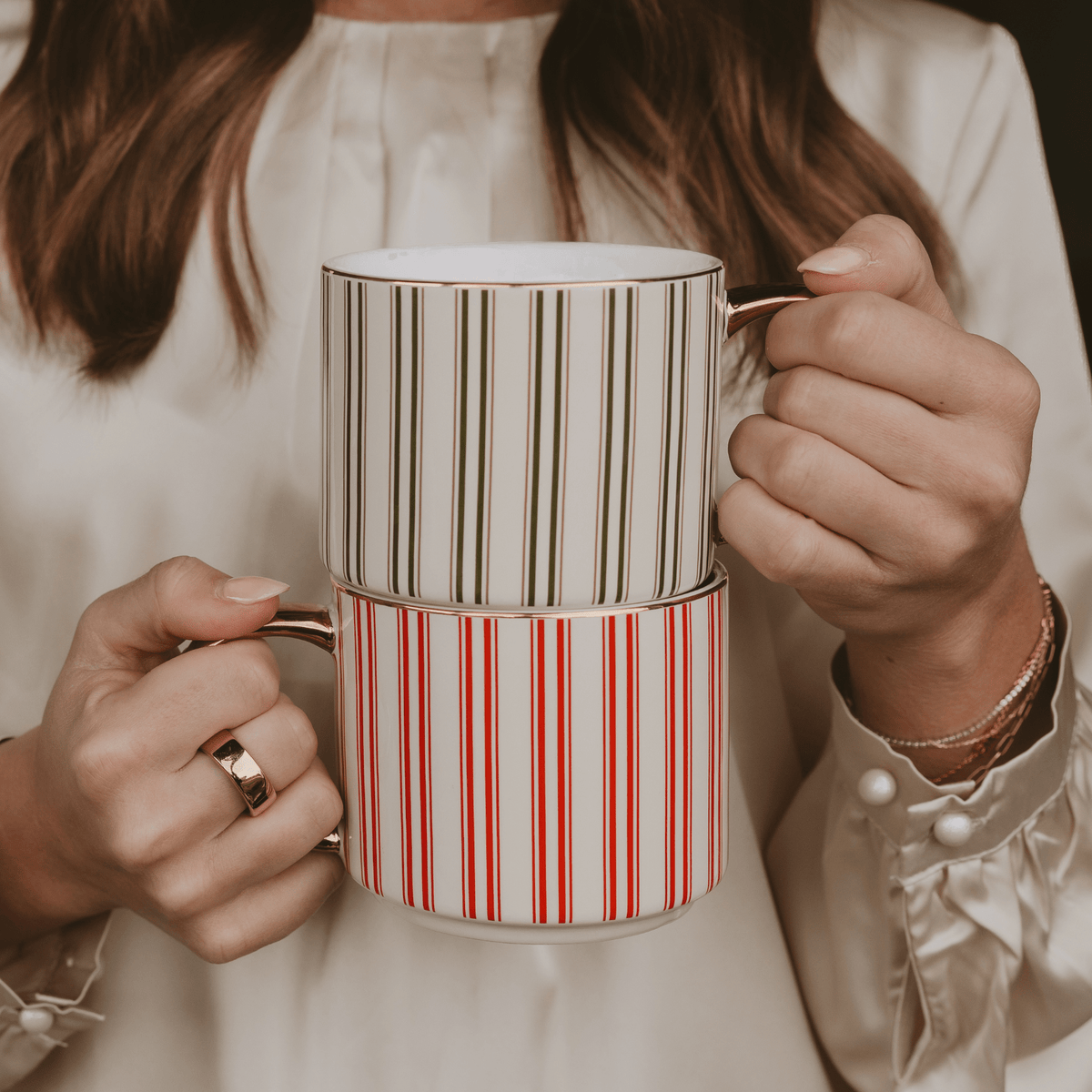 Festive Stripe Coffee Mug - vibeboxshop
