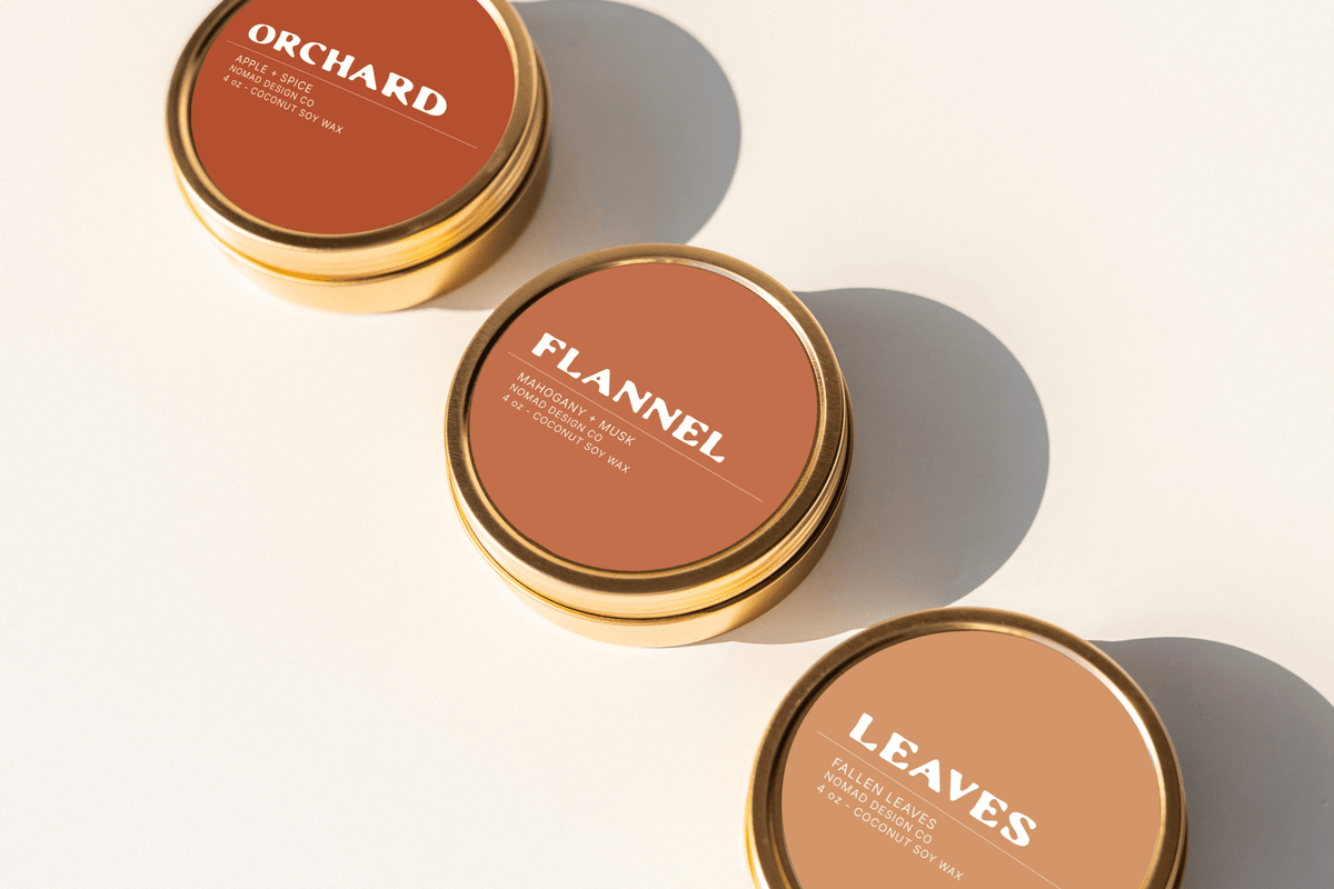 Flannel Travel Tin Candle - Fall Collection - vibeboxshop